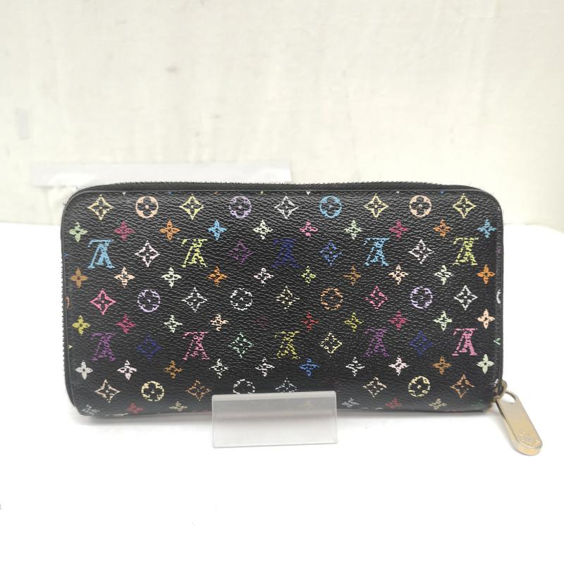 ルイヴィトン LOUIS VUITTON 財布 長財布 モノグラム マルチカラー ジッピー ウォレット M60243 ノワール ラウンドファスナー 長財布 - 黒 / ブラック / black レディース USED 古着 中古 50167093