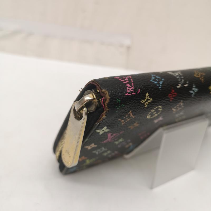 ルイヴィトン LOUIS VUITTON 財布 長財布 モノグラム マルチカラー ジッピー ウォレット M60243 ノワール ラウンドファスナー 長財布 - 黒 / ブラック / black レディース USED 古着 中古 50167093