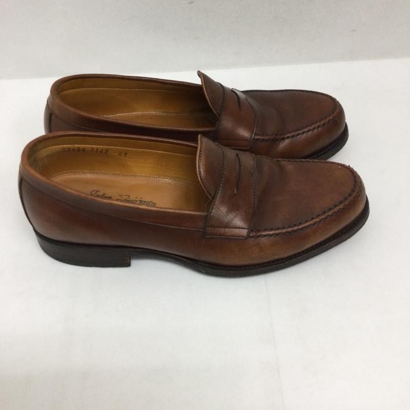 ユナイテッドアローズグリーンレーベルリラクシング UNITED ARROWS green label relaxing 革靴 革靴 JALAN SRIWIJAYA コインローファー 98488　レザーソール 26.5cm 茶 / ブラウン / brown メンズ USED 古着 中古 50167094