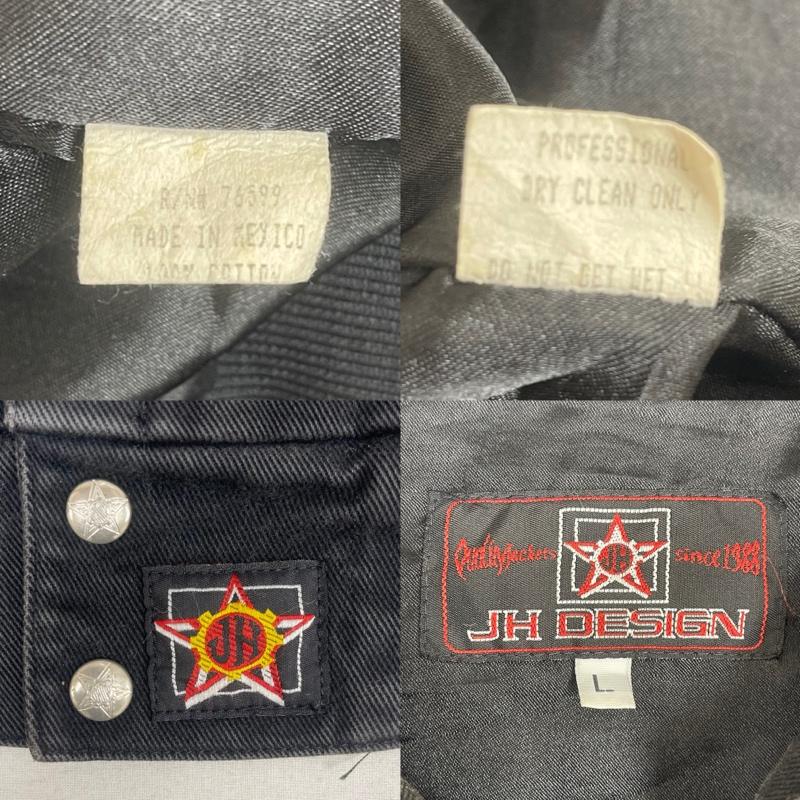 古着 USED ジャケット、上着 ジャンパー、ブルゾン JH DESIGN メキシコ製 Jeff Gordon DuPont オフィシャル レーシング ジャケット L 黒 / ブラック / black メンズ USED 古着 中古 50167096