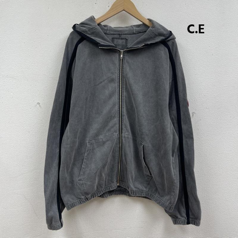シーイー C.E パーカー 長袖 日本製 OVERDYE TAPED LIGHT ZIP HOODY ヴィンテージライク ジップ パーカー ces26cs17 L 灰 / グレー / gray メンズ USED 古着 中古 50167098