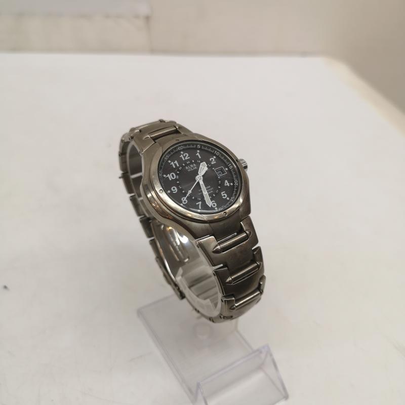 古着 USED 腕時計 アナログ（クォーツ式） ALBA アルバ ソーラー 腕時計 アナログ チタン V145-0AG0 - 銀 / シルバー / silver color メンズ USED 古着 中古 50167107