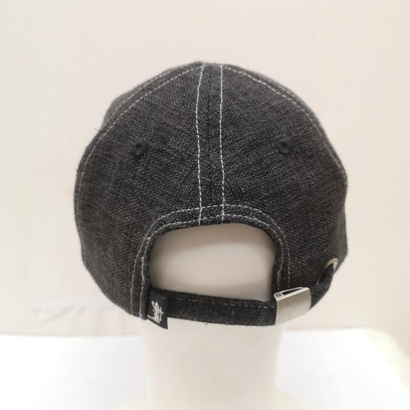 ステューシー STUSSY 帽子 キャップ ブラック デニム 刺繍 ロゴ キャップ - 黒 / ブラック / black メンズ USED 古着 中古 50167109