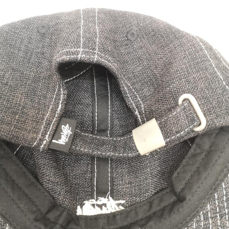 ステューシー STUSSY 帽子 キャップ ブラック デニム 刺繍 ロゴ キャップ - 黒 / ブラック / black メンズ USED 古着 中古 50167109