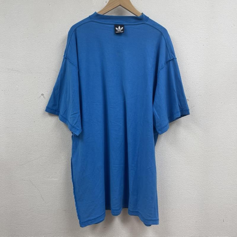 バレンシアガ BALENCIAGA Tシャツ 半袖 adidas コラボ ロゴ刺繍 オーバーサイズ Tシャツ カットソー 青 / ブルー / blue メンズ USED 古着 中古 50167111