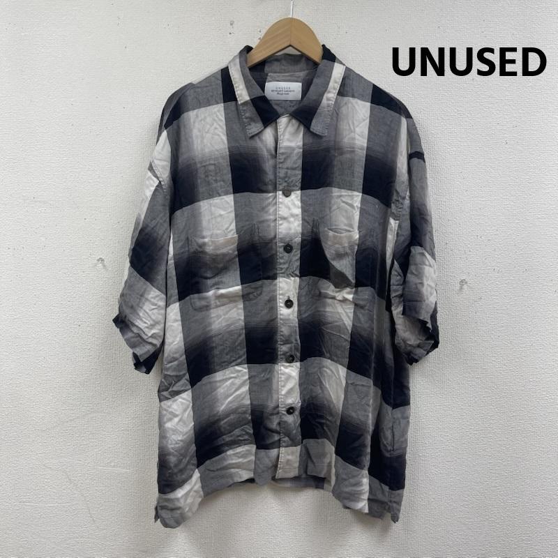 アンユーズド UNUSED シャツ、ブラウス 半袖 22ss SUGARHILL コラボ オンブレチェック オープンカラー ハーフスリーブ シャツ 4 黒 / ブラック / black メンズ USED 古着 中古 50167113