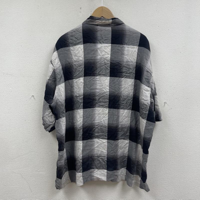 アンユーズド UNUSED シャツ、ブラウス 半袖 22ss SUGARHILL コラボ オンブレチェック オープンカラー ハーフスリーブ シャツ 4 黒 / ブラック / black メンズ USED 古着 中古 50167113
