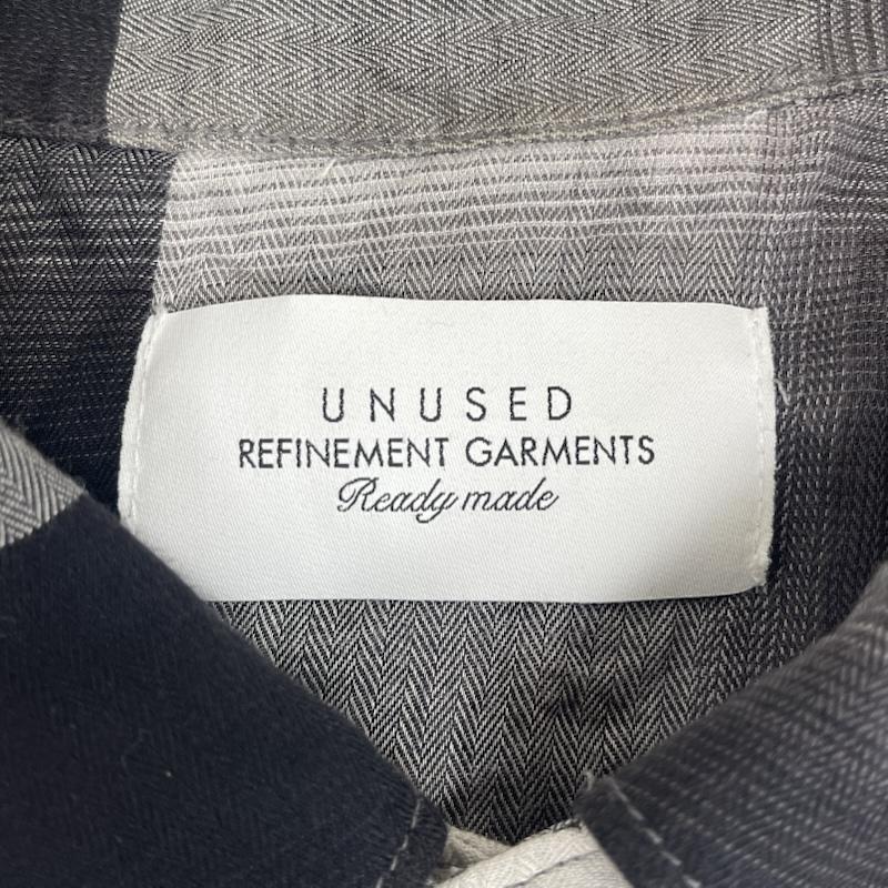 アンユーズド UNUSED シャツ、ブラウス 半袖 22ss SUGARHILL コラボ オンブレチェック オープンカラー ハーフスリーブ シャツ 4 黒 / ブラック / black メンズ USED 古着 中古 50167113