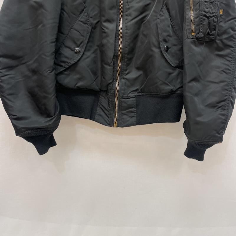 アルファ インダストリー Alpha Industries ジャケット、上着 ジャンパー、ブルゾン 90s USA製 MA-1 フライト ジャケット ワッペンカスタム S 無地 黒 / ブラック / black メンズ USED 古着 中古 50167114