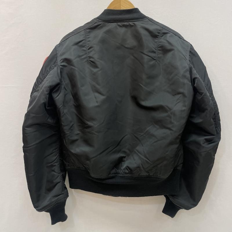 アルファ インダストリー Alpha Industries ジャケット、上着 ジャンパー、ブルゾン 90s USA製 MA-1 フライト ジャケット ワッペンカスタム S 無地 黒 / ブラック / black メンズ USED 古着 中古 50167114