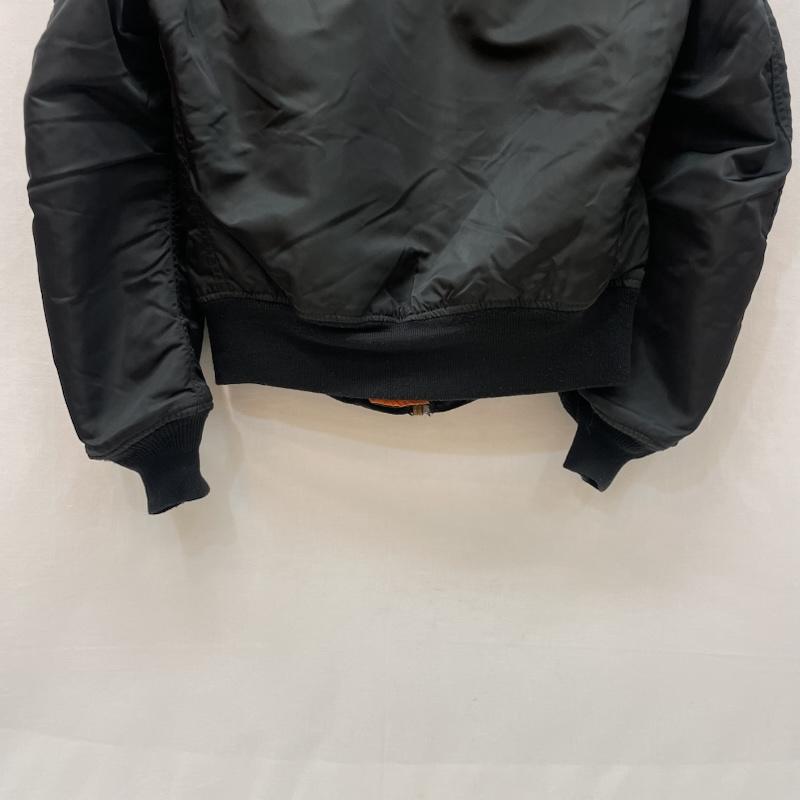 アルファ インダストリー Alpha Industries ジャケット、上着 ジャンパー、ブルゾン 90s USA製 MA-1 フライト ジャケット ワッペンカスタム S 無地 黒 / ブラック / black メンズ USED 古着 中古 50167114