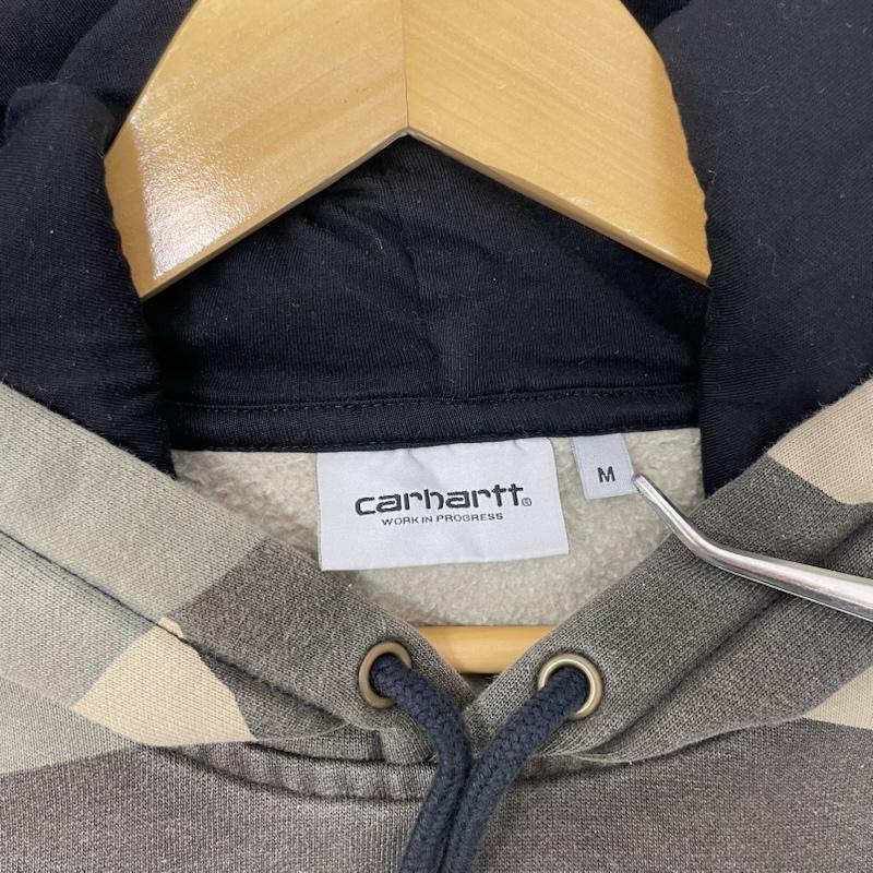 カーハート ダブリューアイピー Carhartt WIP パーカー 長袖 迷彩柄 フーデッド チェイス スウェット パーカー プルオーバー M カモフラージュ柄・迷彩 カーキ / カーキ / khaki X 緑 / グリーン / green メンズ USED 古着 中古 50167134