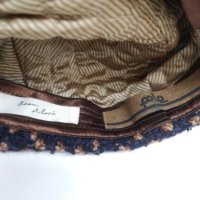 アダムエロペ ADAM ET ROPE  帽子 ハンチング ツイード ハンチング キャップ - 紺 / ネイビー / navy レディース USED 古着 中古 50167135