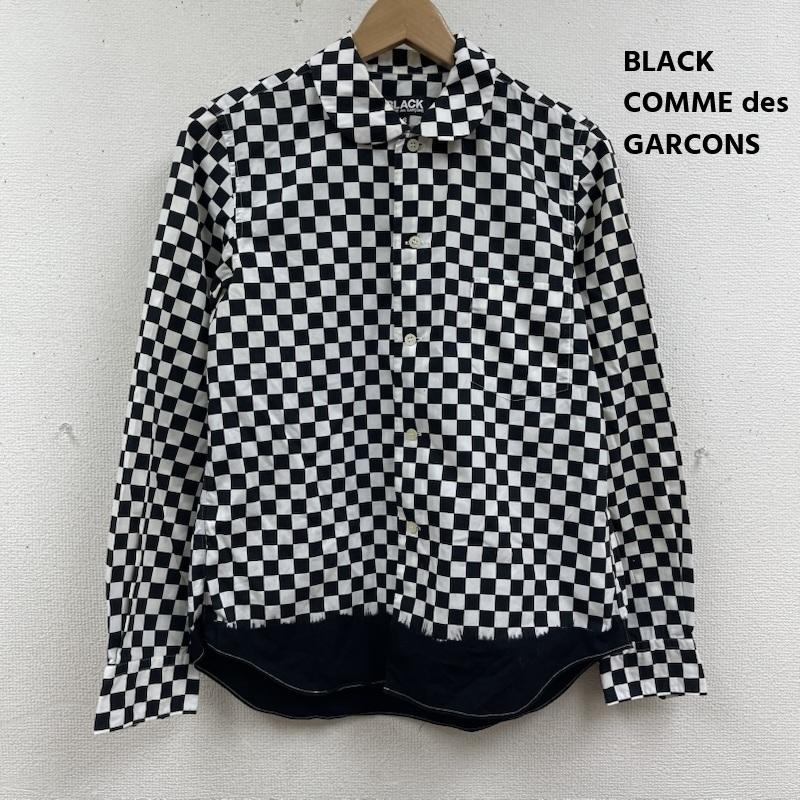 ブラックコムデギャルソン BLACK COMME des GARCONS シャツ、ブラウス 長袖 日本製 丸襟 チェッカー柄 裾ブリーチ加工 シャツ 1F-B025 S マルチカラー / マルチカラー / multicolor メンズ USED 古着 中古 50167136