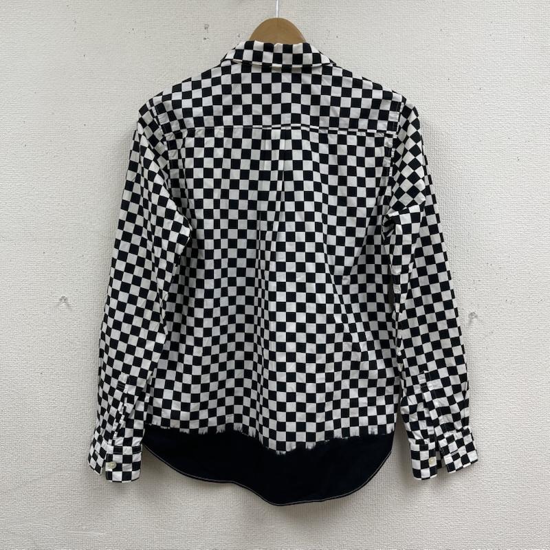 ブラックコムデギャルソン BLACK COMME des GARCONS シャツ、ブラウス 長袖 日本製 丸襟 チェッカー柄 裾ブリーチ加工 シャツ 1F-B025 S マルチカラー / マルチカラー / multicolor メンズ USED 古着 中古 50167136