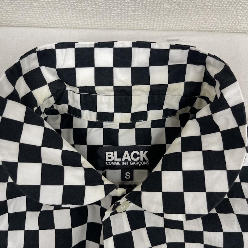 ブラックコムデギャルソン BLACK COMME des GARCONS シャツ、ブラウス 長袖 日本製 丸襟 チェッカー柄 裾ブリーチ加工 シャツ 1F-B025 S マルチカラー / マルチカラー / multicolor メンズ USED 古着 中古 50167136