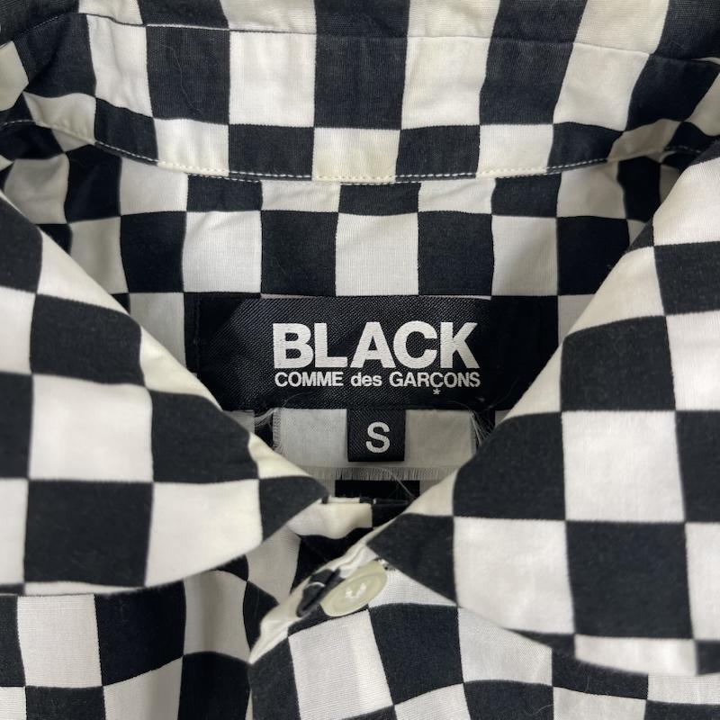 ブラックコムデギャルソン BLACK COMME des GARCONS シャツ、ブラウス 長袖 日本製 丸襟 チェッカー柄 裾ブリーチ加工 シャツ 1F-B025 S マルチカラー / マルチカラー / multicolor メンズ USED 古着 中古 50167136