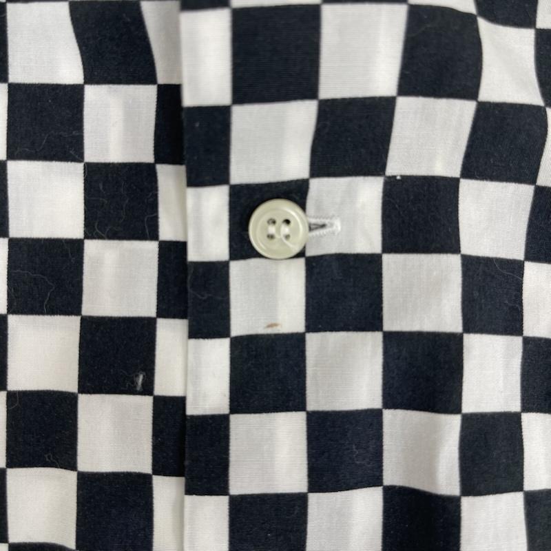 ブラックコムデギャルソン BLACK COMME des GARCONS シャツ、ブラウス 長袖 日本製 丸襟 チェッカー柄 裾ブリーチ加工 シャツ 1F-B025 S マルチカラー / マルチカラー / multicolor メンズ USED 古着 中古 50167136