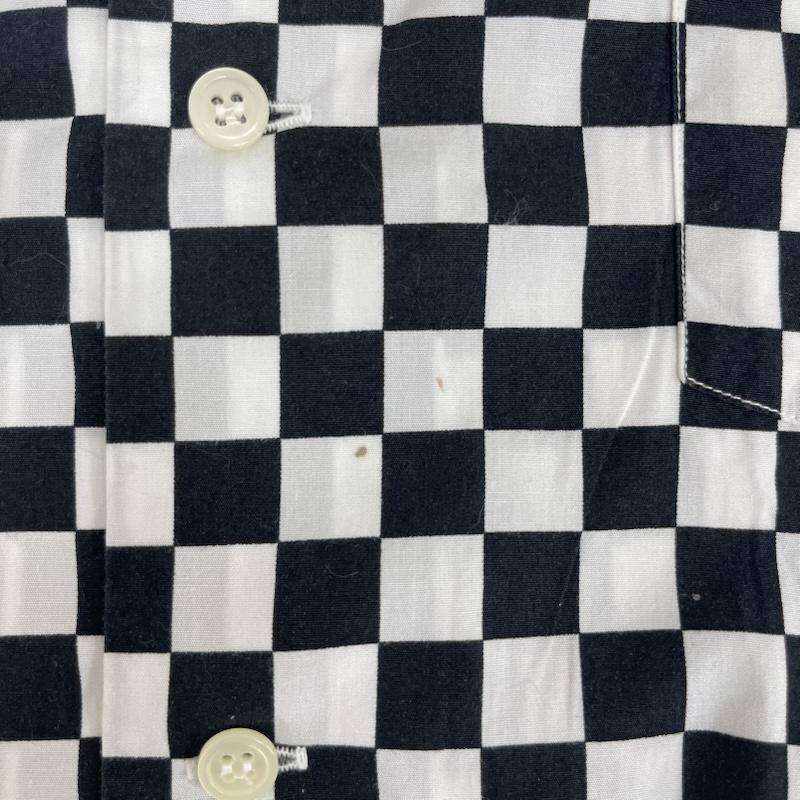 ブラックコムデギャルソン BLACK COMME des GARCONS シャツ、ブラウス 長袖 日本製 丸襟 チェッカー柄 裾ブリーチ加工 シャツ 1F-B025 S マルチカラー / マルチカラー / multicolor メンズ USED 古着 中古 50167136