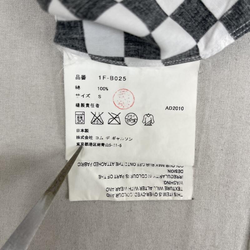 ブラックコムデギャルソン BLACK COMME des GARCONS シャツ、ブラウス 長袖 日本製 丸襟 チェッカー柄 裾ブリーチ加工 シャツ 1F-B025 S マルチカラー / マルチカラー / multicolor メンズ USED 古着 中古 50167136