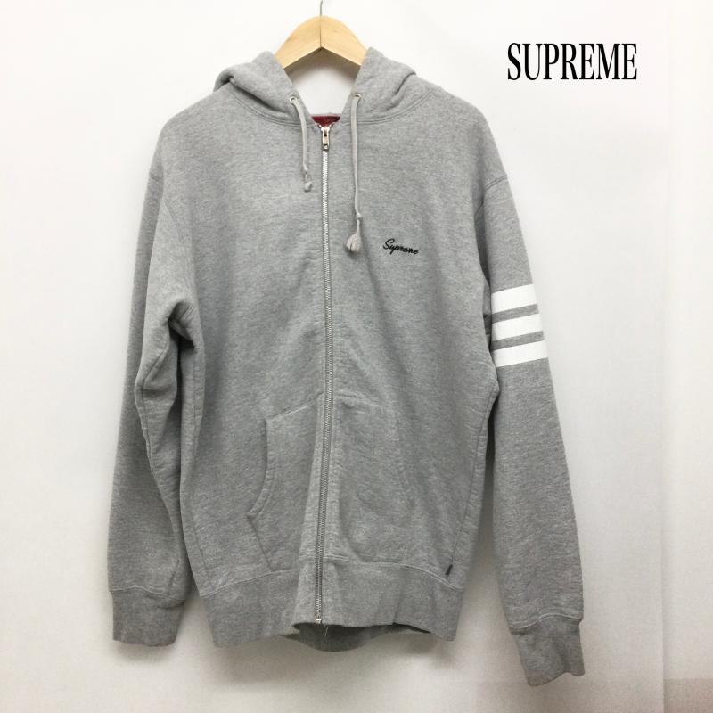 シュプリーム Supreme パーカー 長袖 supreme UNIVERSITY ZIP HOODIE L ロゴ、文字 灰 / グレー / gray メンズ USED 古着 中古 50167138