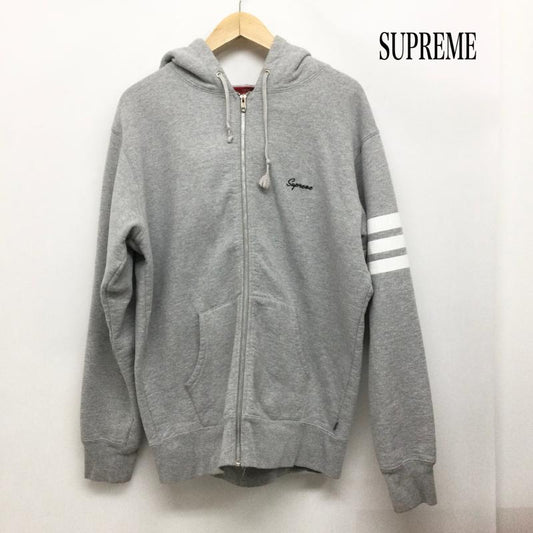 シュプリーム Supreme パーカー 長袖 supreme UNIVERSITY ZIP HOODIE L ロゴ、文字 灰 / グレー / gray メンズ USED 古着 中古 50167138