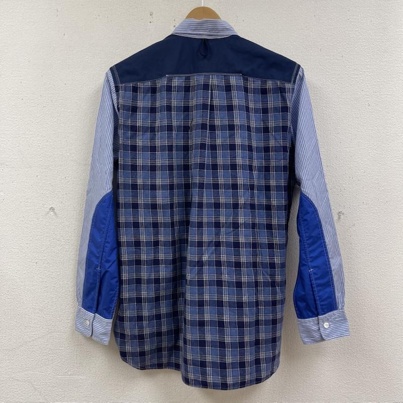 ジュンヤワタナベマン JUNYA WATANABE MAN シャツ、ブラウス 長袖 18aw 日本製 綿ストライプ 綿ネルチェック 長袖 リフレクター シャツ WB-B008 XS 水色 / ライトブルー / メンズ USED 古着 中古 50167139