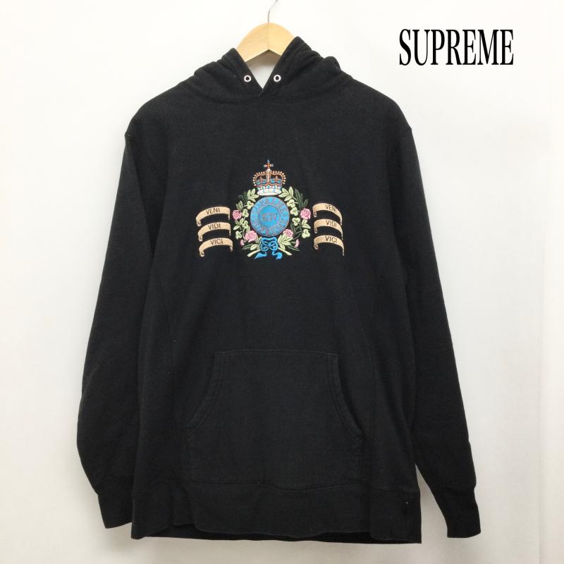 シュプリーム Supreme パーカー 長袖 シュプリーム Supreme VENI VIDI VICI XCIV パーカー L 刺繍 黒 / ブラック / black メンズ USED 古着 中古 50167141