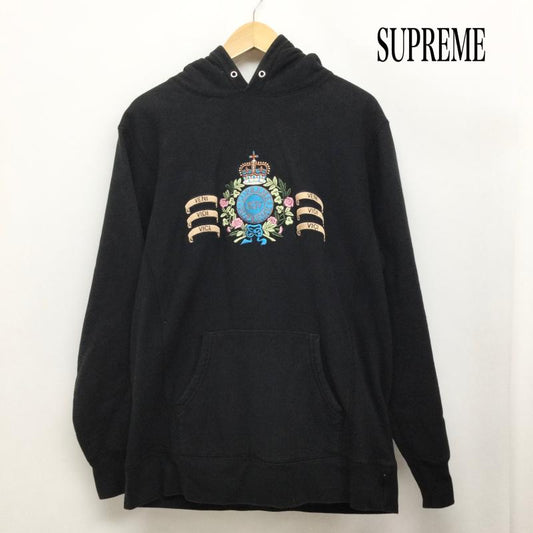 シュプリーム Supreme パーカー 長袖 シュプリーム Supreme VENI VIDI VICI XCIV パーカー L 刺繍 黒 / ブラック / black メンズ USED 古着 中古 50167141