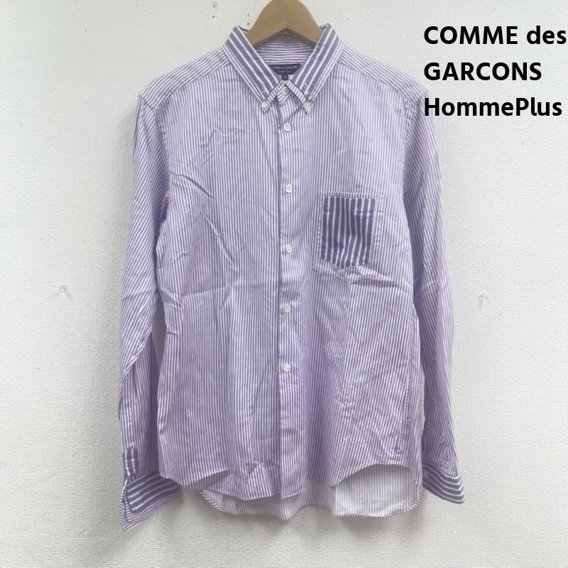 コムデギャルソンオムプリュス COMME des GARCONS HommePlus シャツ、ブラウス 長袖 日本製 長袖 ストライプ ボタンダウン シャツ AD2011 ph-b013 XS 桃 / ピンク / pink メンズ USED 古着 中古 50167143