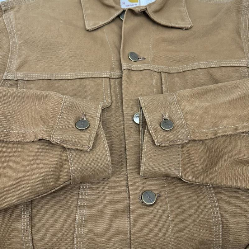 カーハート Carhartt ジャケット、上着 ジャンパー、ブルゾン 70s USA製 ダック トラッカー ジャケット 6WJ 38 茶 / ブラウン / brown メンズ USED 古着 中古 50167149