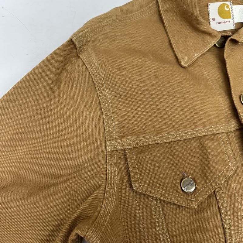 カーハート Carhartt ジャケット、上着 ジャンパー、ブルゾン 70s USA製 ダック トラッカー ジャケット 6WJ 38 茶 / ブラウン / brown メンズ USED 古着 中古 50167149