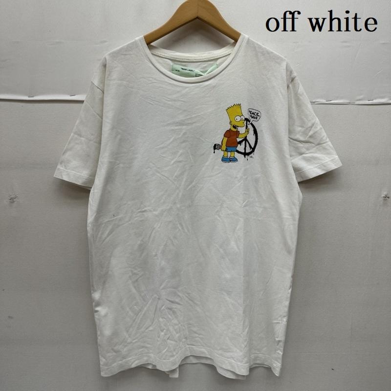 オフホワイト off white Tシャツ 半袖 BART PEACE SIGN S/S SLIM TEE シンプソンズ ロゴ プリント Tシャツ OMAA027S19185034 XL 白 / ホワイト / white メンズ USED 古着 中古 50167150