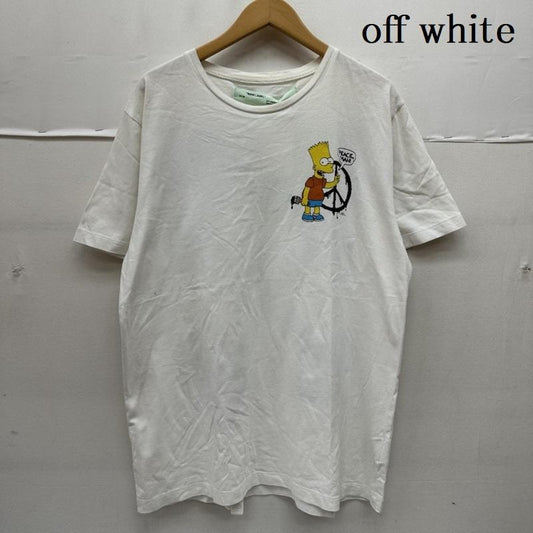 オフホワイト off white Tシャツ 半袖 BART PEACE SIGN S/S SLIM TEE シンプソンズ ロゴ プリント Tシャツ OMAA027S19185034 XL 白 / ホワイト / white メンズ USED 古着 中古 50167150