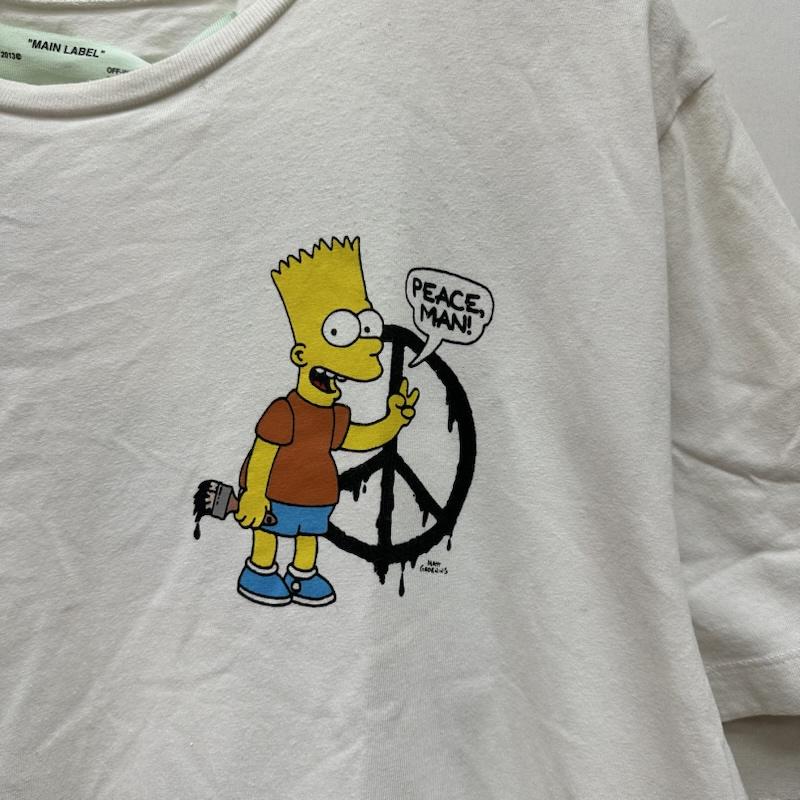 オフホワイト off white Tシャツ 半袖 BART PEACE SIGN S/S SLIM TEE シンプソンズ ロゴ プリント Tシャツ OMAA027S19185034 XL 白 / ホワイト / white メンズ USED 古着 中古 50167150