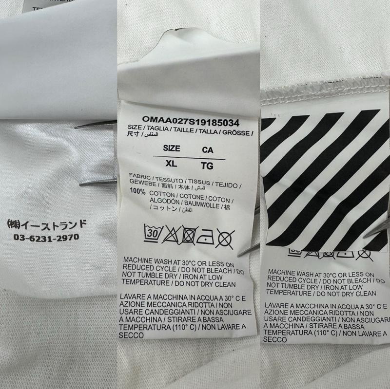 オフホワイト off white Tシャツ 半袖 BART PEACE SIGN S/S SLIM TEE シンプソンズ ロゴ プリント Tシャツ OMAA027S19185034 XL 白 / ホワイト / white メンズ USED 古着 中古 50167150