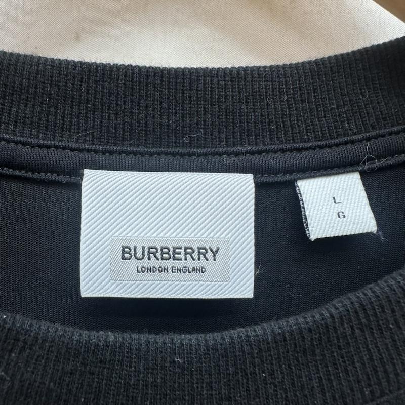 バーバリー BURBERRY Tシャツ 半袖 LONDON ホースフェリー ロゴ プリント Tシャツ L 黒 / ブラック / black メンズ USED 古着 中古 50167153