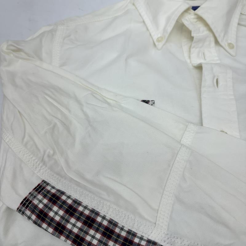 ジュンヤワタナベマン JUNYA WATANABE MAN シャツ、ブラウス 長袖 08AW BROOKS BROTHERS チェック パッチワーク BD シャツ WB-B036 XS 白 / ホワイト / white メンズ USED 古着 中古 50167156