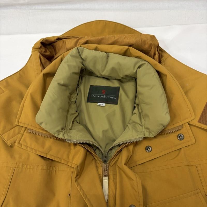 スコッチハウス THE SCOTCH HOUSE ジャケット、上着 ダウンジャケット GORE-TEX ライナー付きジップアップジャケット ゴアテックス 3WAY - 無地 マスタード / マスタード / メンズ USED 古着 中古 50167159