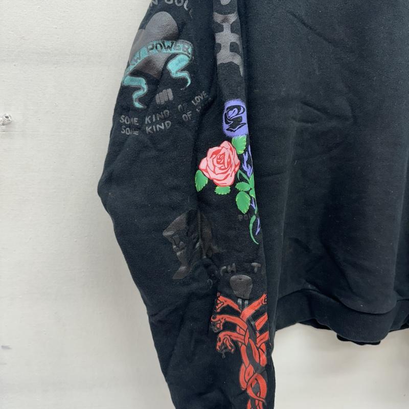 フラグスタフ FLAGSTUFF トレーナー 長袖 TATTOO SWEAT タトゥー プリント クルーネック スウェット 19SS-5th-FS-01 M 黒 / ブラック / black メンズ USED 古着 中古 50167161