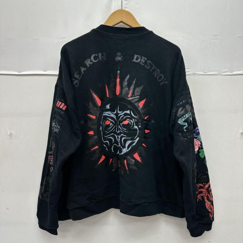 フラグスタフ FLAGSTUFF トレーナー 長袖 TATTOO SWEAT タトゥー プリント クルーネック スウェット 19SS-5th-FS-01 M 黒 / ブラック / black メンズ USED 古着 中古 50167161
