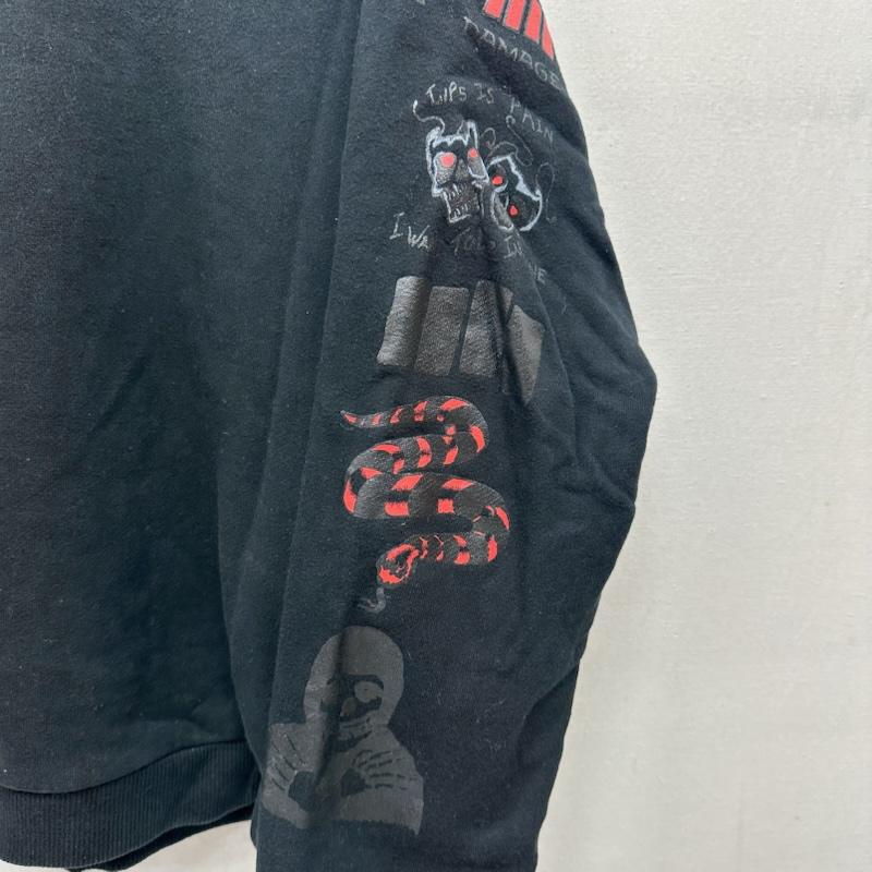 フラグスタフ FLAGSTUFF トレーナー 長袖 TATTOO SWEAT タトゥー プリント クルーネック スウェット 19SS-5th-FS-01 M 黒 / ブラック / black メンズ USED 古着 中古 50167161
