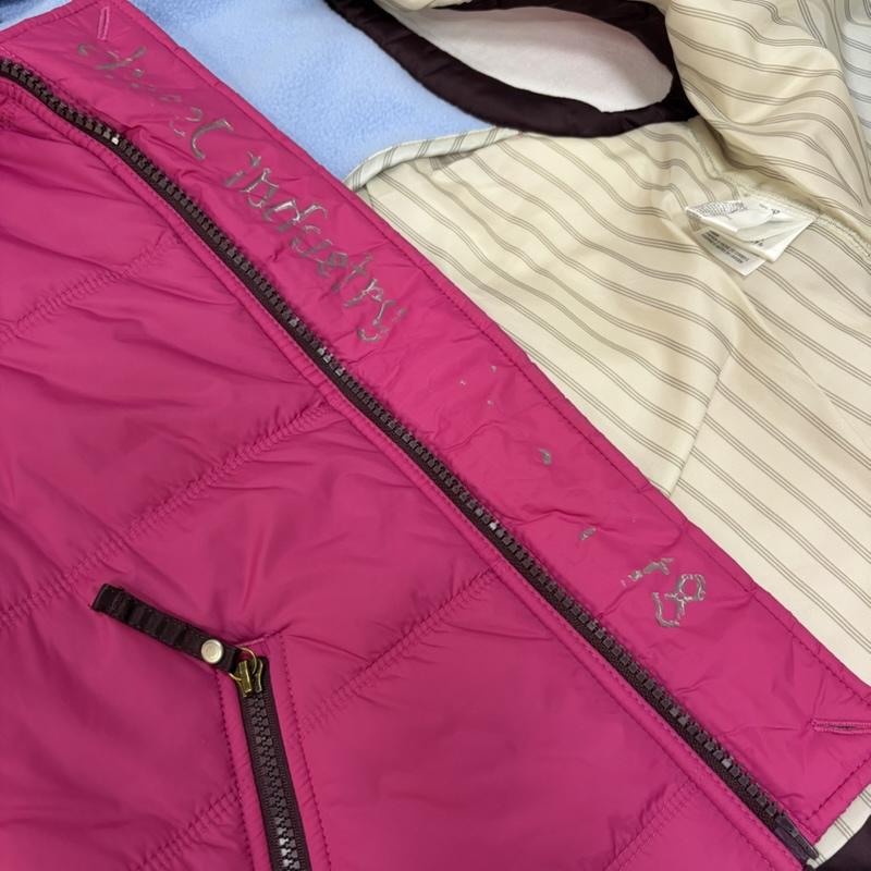 ディーゼル DIESEL ベスト ベスト 中綿ベスト フリース 配色 ハイネック S 無地 X ロゴ、文字 桃 / ピンク / pink X えんじ / ワインレッド / dark red レディース USED 古着 中古 50167163