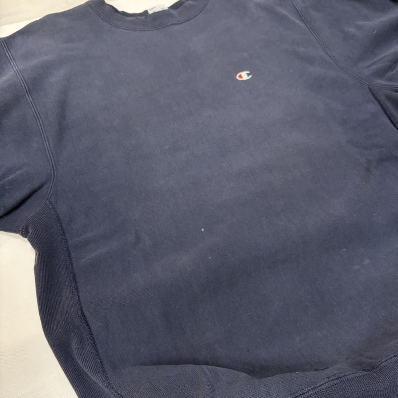 チャンピオン Champion トレーナー 長袖 リバースウィーブ 90s ワンポイントロゴ Cロゴ 目あり XL 無地 X ワンポイント 紺 / ネイビー / navy メンズ USED 古着 中古 50167169