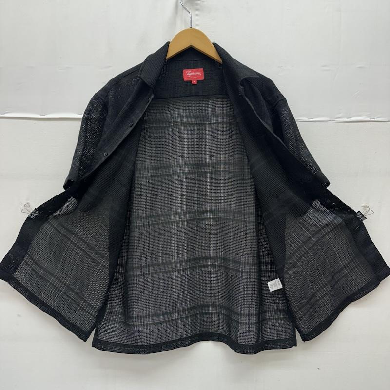 シュプリーム Supreme シャツ、ブラウス 半袖 23SS Mesh Stripe S/S Shirt メッシュ シャツ M 黒 / ブラック / black メンズ USED 古着 中古 50167171