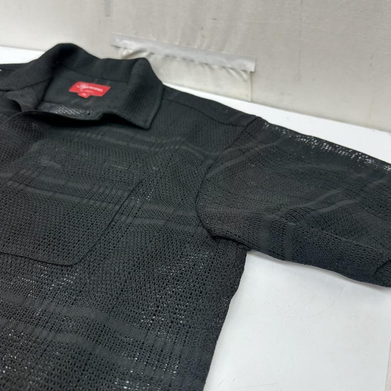 シュプリーム Supreme シャツ、ブラウス 半袖 23SS Mesh Stripe S/S Shirt メッシュ シャツ M 黒 / ブラック / black メンズ USED 古着 中古 50167171