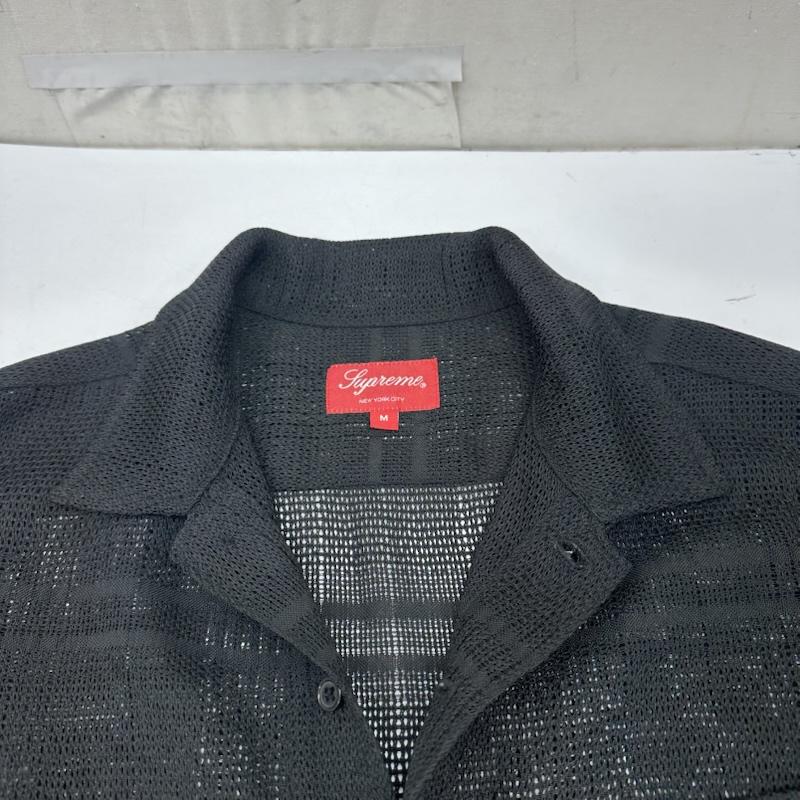 シュプリーム Supreme シャツ、ブラウス 半袖 23SS Mesh Stripe S/S Shirt メッシュ シャツ M 黒 / ブラック / black メンズ USED 古着 中古 50167171