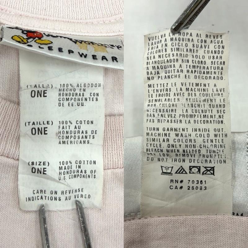 ディズニー Disney Tシャツ 半袖 90s vintage ヴィンテージ ミニーマウス プリント Tシャツ SLEEP WEAR ベビーピンク オーバーサイズ ワンピース one キャラクター X プリント 桃 / ピンク / pink レディース USED 古着 中古 50167174
