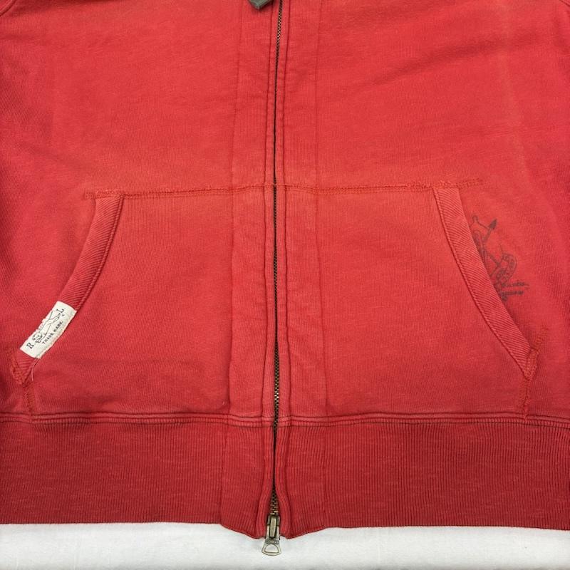ポロバイラルフローレン Polo by RALPH LAUREN パーカー 長袖 サーマル ライナー ロゴ ワッペン ステンシル プリント ヴィンテージ加工 ジップアップ パーカー L メンズ USED 古着 中古 50167175