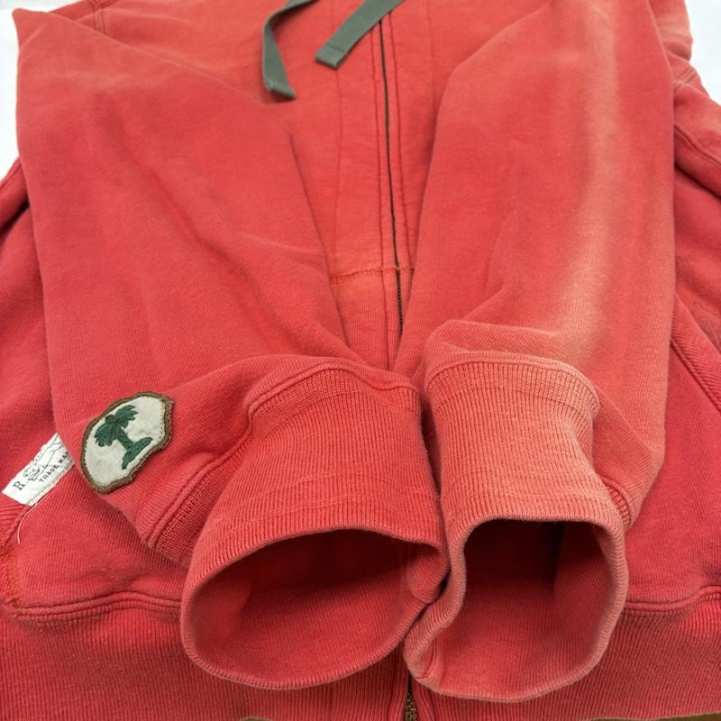 ポロバイラルフローレン Polo by RALPH LAUREN パーカー 長袖 サーマル ライナー ロゴ ワッペン ステンシル プリント ヴィンテージ加工 ジップアップ パーカー L メンズ USED 古着 中古 50167175